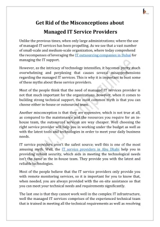 get rid of the misconceptions about managed