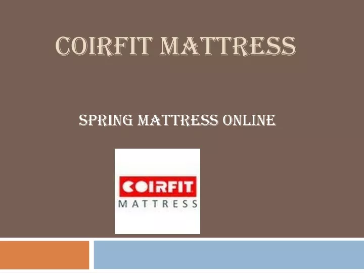 coirfit mattress