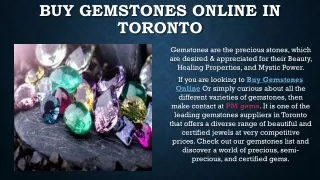 Buy Gemstones Online in Toronto