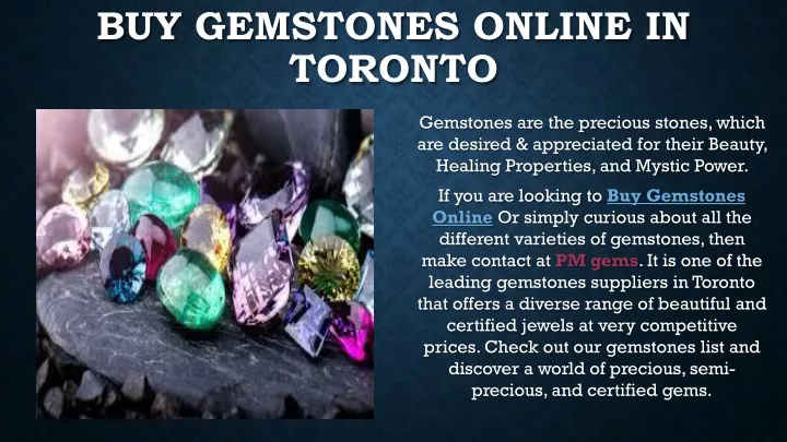 buy gemstones online in toronto