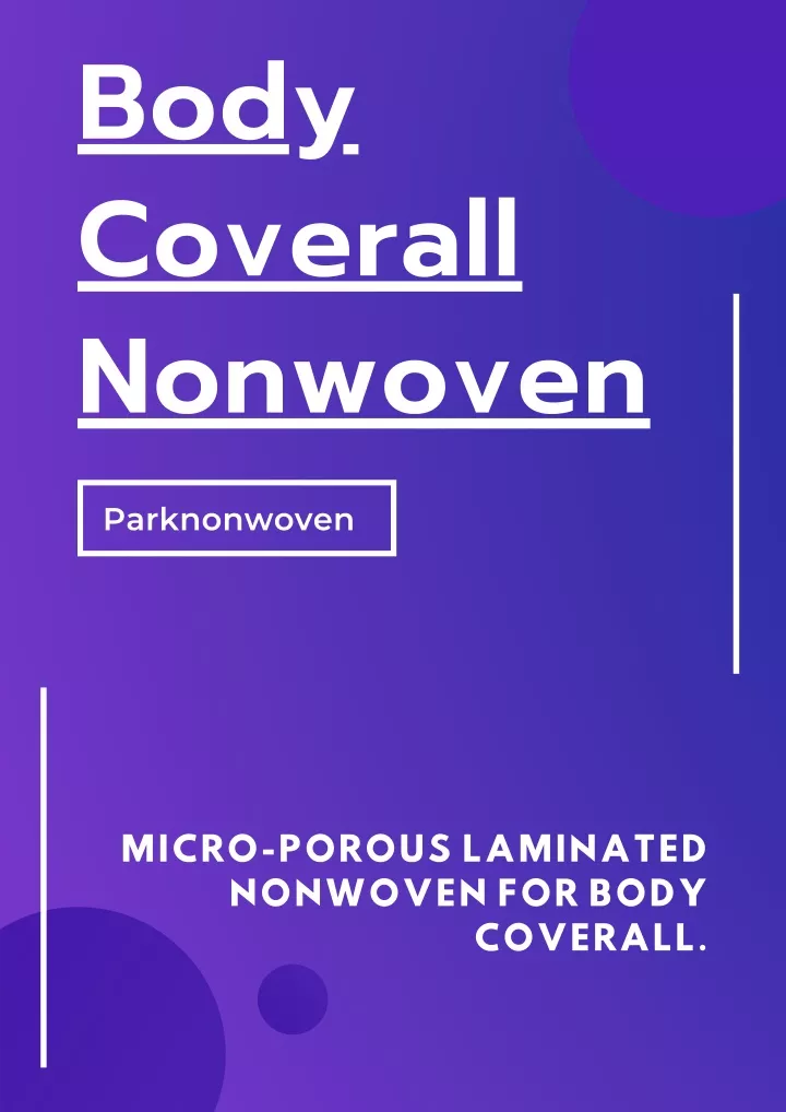 body coverall nonwoven