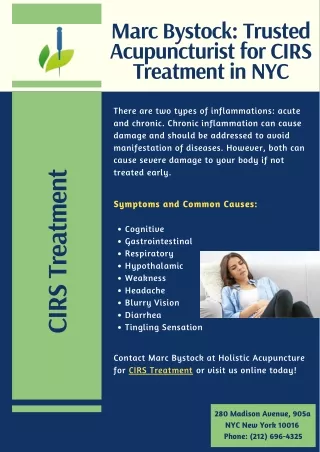 Marc Bystock - Trusted Acupuncturist for CIRS Treatment in NYC