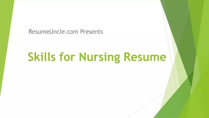 skills for nursing resume