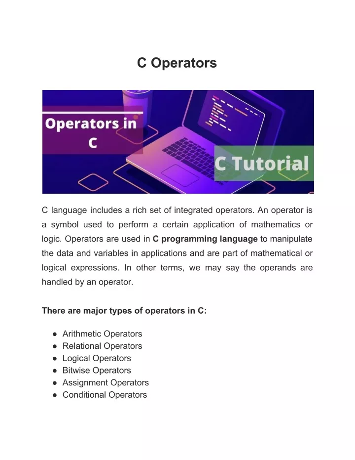 c operators