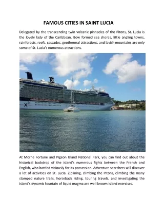 famous cities in saint lucia