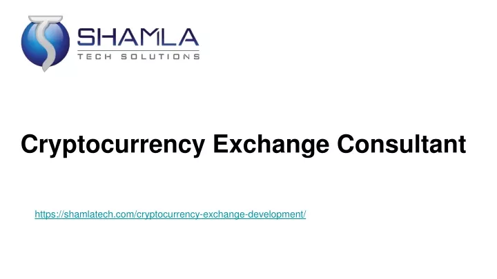 cryptocurrency exchange consultant
