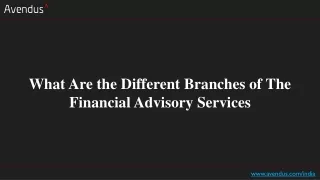what are the different branches of the financial