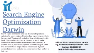 Search Engine Optimization Darwin | IT Solutions NT