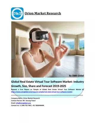 Real Estate Virtual Tour Software Market Size, Share and Forecast 2019-2025