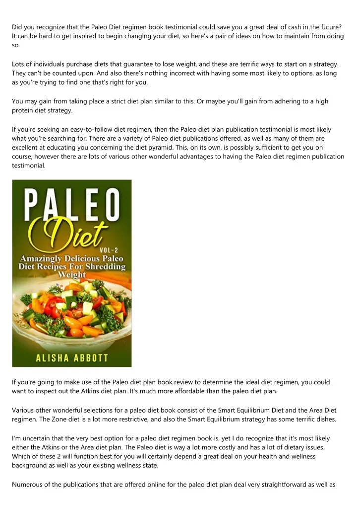 did you recognize that the paleo diet regimen