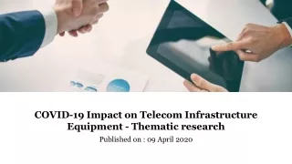 COVID 19 Impact on Telecom Infrastructure Equipment  Thematic research