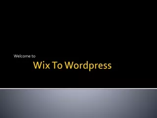 Migrate wix to wordpress | transfer from wix to wordpress