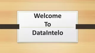 welcome to dataintelo