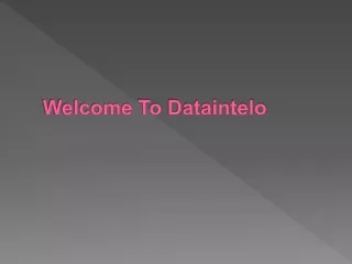 welcome to dataintelo
