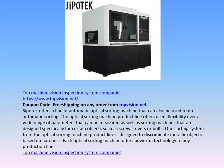 top machine vision inspection system companies