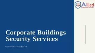 corporate buildings security services