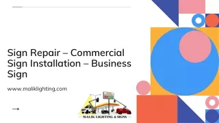 sign repair commercial sign installation business