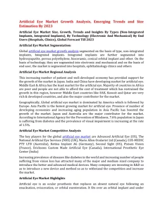 artificial eye market growth analysis emerging