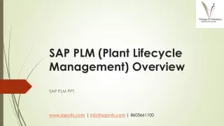 SAP PLM PPT | SAP PLM Training Material