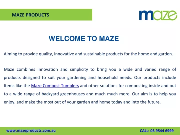 maze products