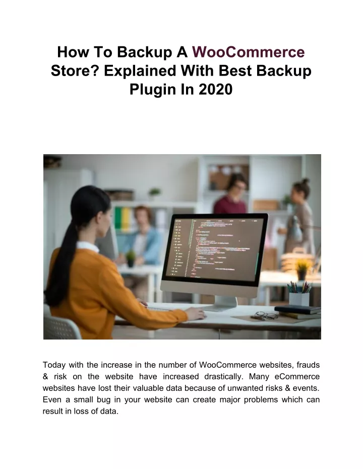 how to backup a woocommerce store explained with