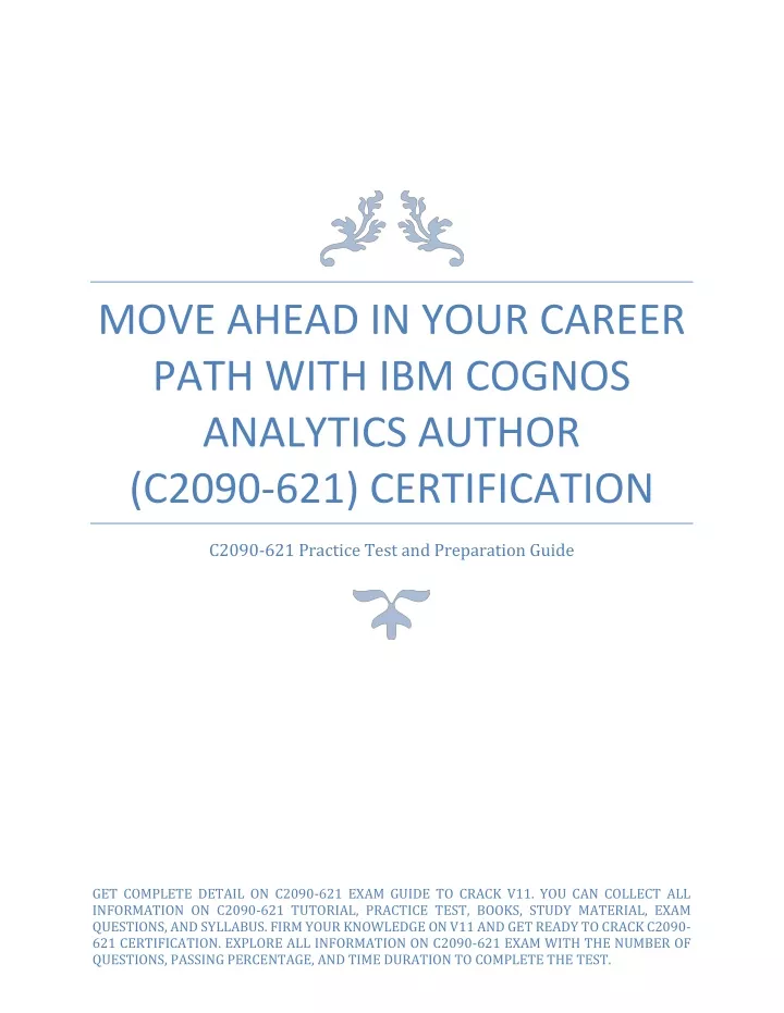 move ahead in your career path with ibm cognos