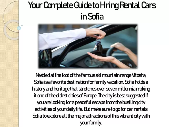 your complete guide to hiring rental cars in sofia