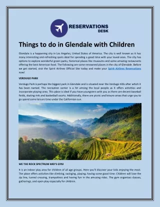 things to do in glendale with children