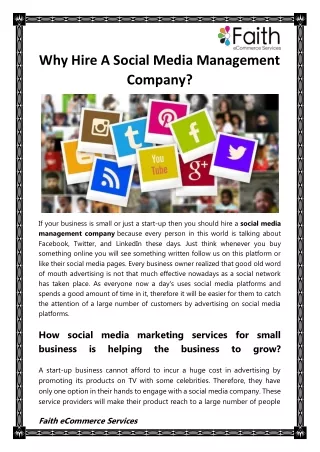why hire a social media management company
