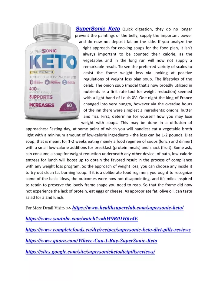 supersonic keto quick digestion they do no longer