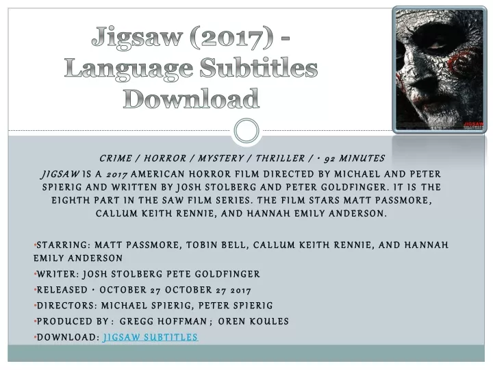 jigsaw 2017 language subtitles download
