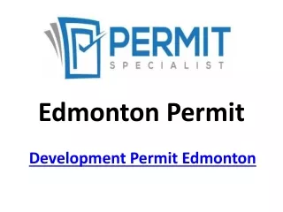 Development Permit Edmonton- Edmonton Permit