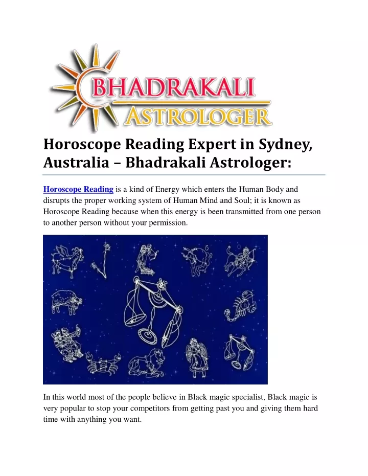 horoscope reading expert in sydney australia