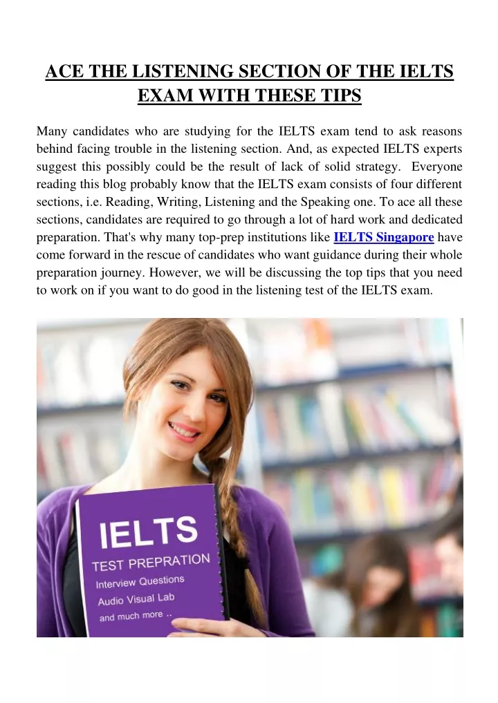 ace the listening section of the ielts exam with