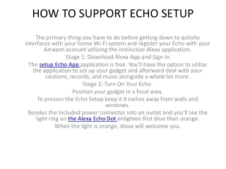 How to Setup Echo App Support