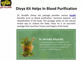 Divya Kit Package Made From Ancient Herbal Extracts