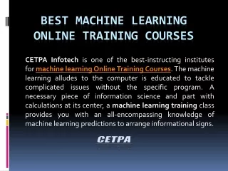 Best Machine Learning Online Training Courses
