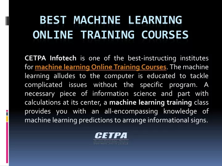 best machine learning online training courses