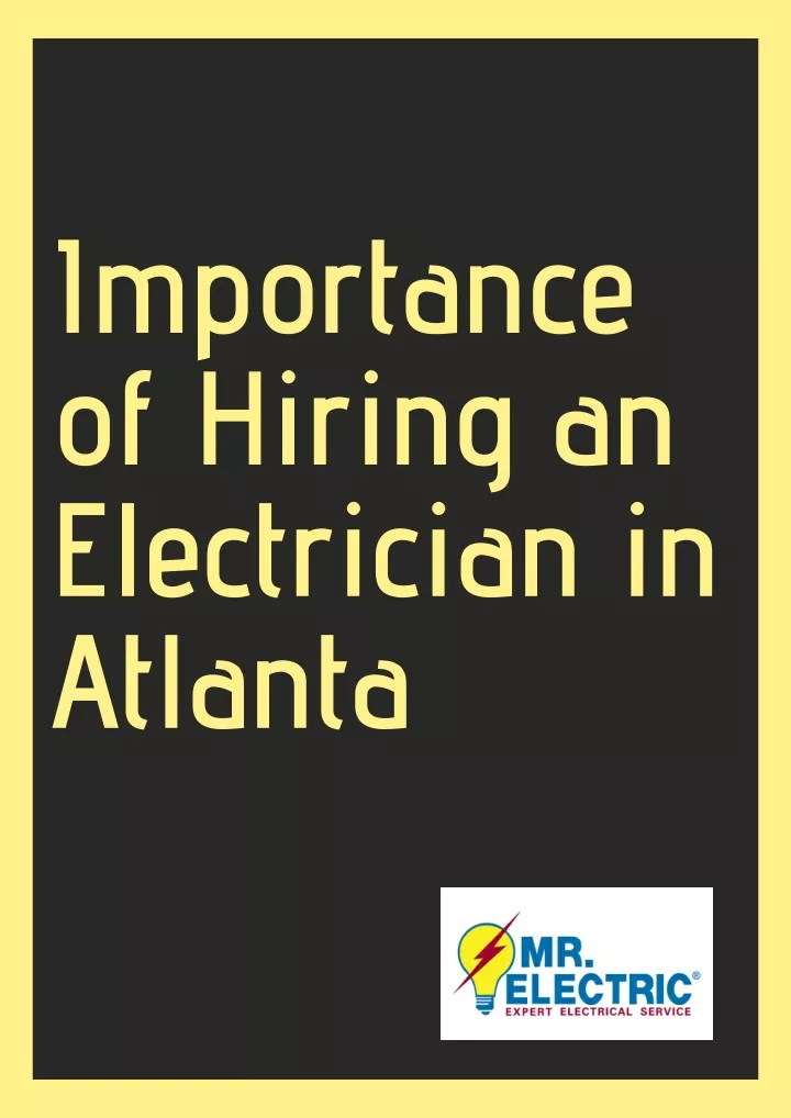 importance of hiring an electrician in atlanta