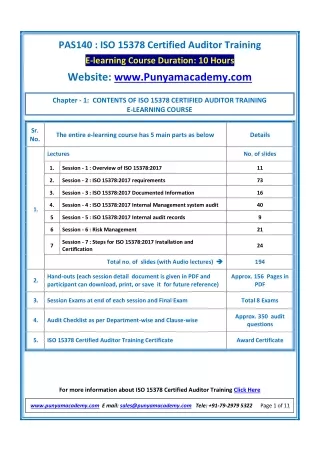 pas140 iso 15378 certified auditor training