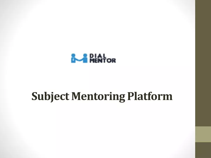 subject mentoring platform