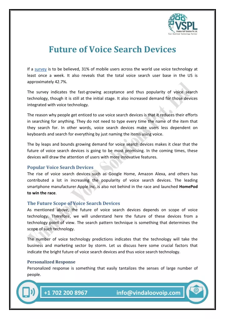 future of voice search devices