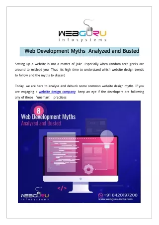 web web development development myths