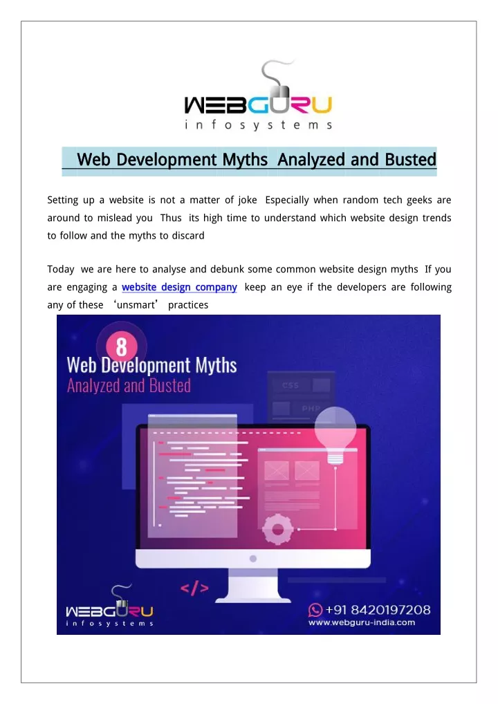 web web development development myths