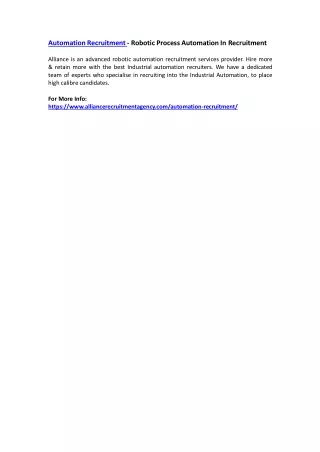 automation recruitment robotic process automation