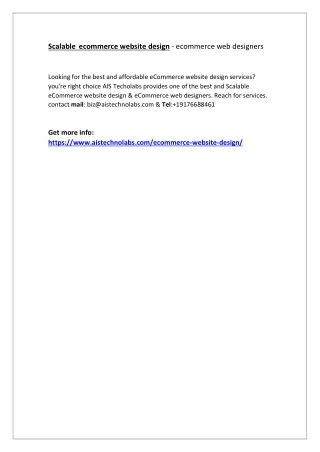 scalable ecommerce website design ecommerce