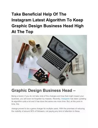 Take Beneficial Help Of The Instagram Latest Algorithm To Keep Graphic Design Business Head High At The Top