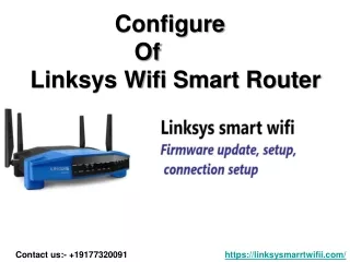 Configuring of Linksys Wifi Router