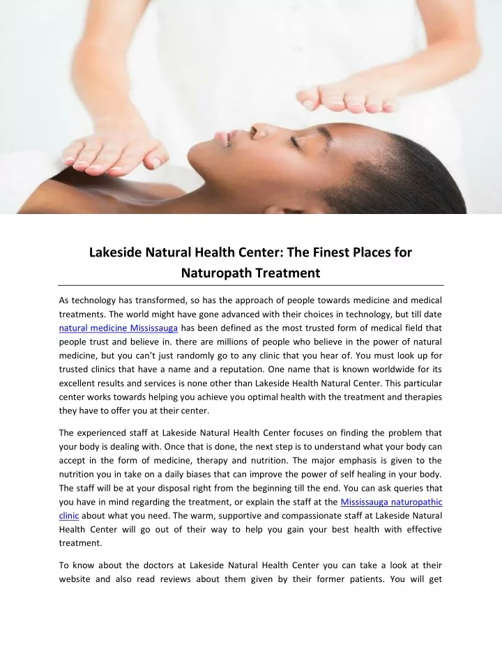 lakeside natural health center the finest places