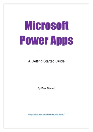 Microsoft Power Apps - A Getting Started Guide